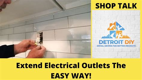 how far out should electrical box be for tile wall|extending tile outlet box.